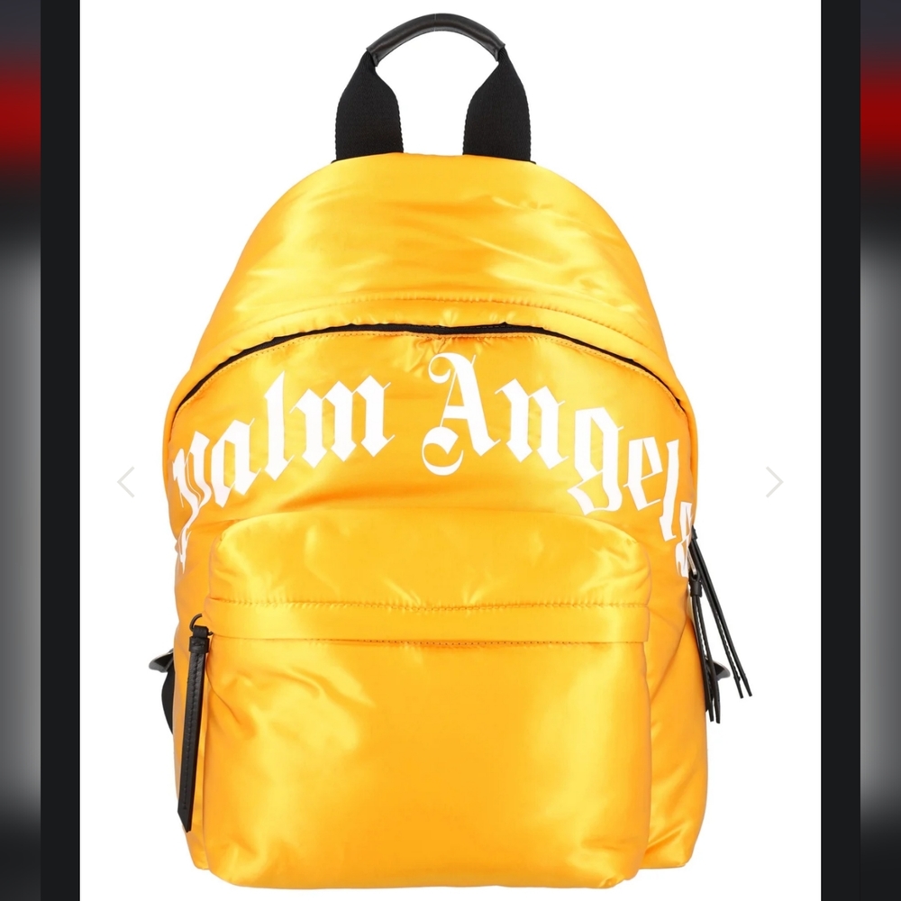 Palm Angels Logo Print Zipped Backpack